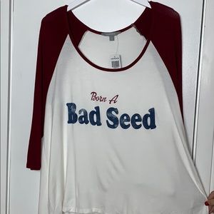 NWT Lovesick size 1 baseball style shirt